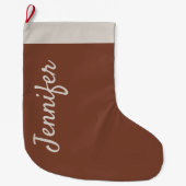 Grande Chaussette De Noël Chocolat de Noël Brown sur mesure (Devant)