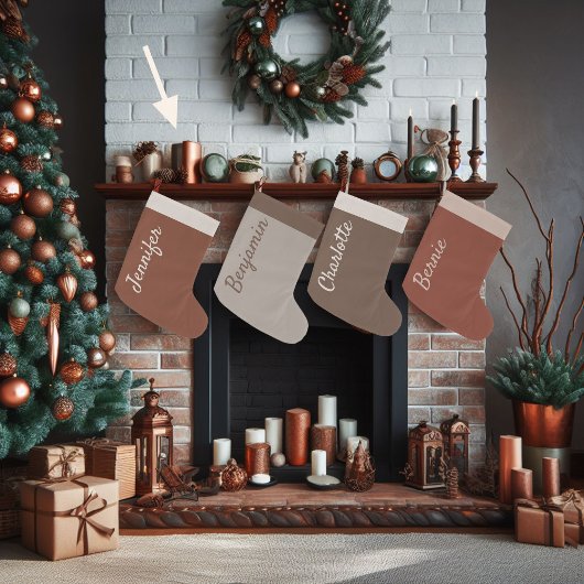 Grande Chaussette De Noël Chocolat de Noël Brown sur mesure