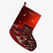Grande Chaussette De Noël Chocolate Candy Holiday Stocking (Devant (Accrochage))