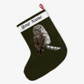 Grande Chaussette De Noël Chouette rayée (Dos (Accrochage))