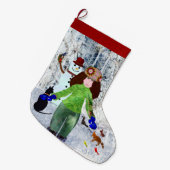 Grande Chaussette De Noël Chrismtas snowman LeeMarie's Creative Design (Devant (Accrochage))