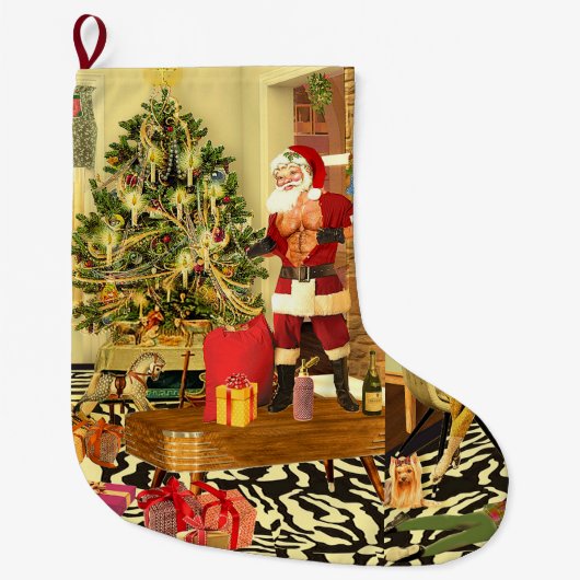 Grande Chaussette De Noël Christmas Chippendale (Devant)