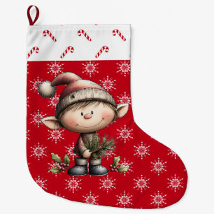 Grande Chaussette De Noël Christmas Elf