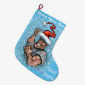 Grande Chaussette De Noël Christmas Elf (Devant (Accrochage))