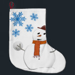 Grande Chaussette De Noël Christmas Stocker, Snowman<br><div class="desc">Stockage de Noël Ce stockage de Noël customisé est attrayant pour Père Noël de petits cadeaux. Quelque chose pour tous,  Maria lurdis afonso,  https://www.zazzle.com/succeedinbeautybarb</div>