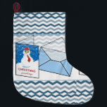 Grande Chaussette De Noël Christmas Stocker, Snowman<br><div class="desc">Stockage de Noël Ce stockage de Noël customisé est attrayant pour Père Noël de petits cadeaux. Quelque chose pour tous,  Maria lurdis afonso,  https://www.zazzle.com/succeedinbeautybarb</div>