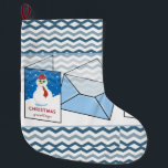 Grande Chaussette De Noël Christmas Stocker, Snowman<br><div class="desc">Stockage de Noël Ce stockage de Noël customisé est attrayant pour Père Noël de petits cadeaux. Quelque chose pour tous,  Maria lurdis afonso,  https://www.zazzle.com/succeedinbeautybarb</div>