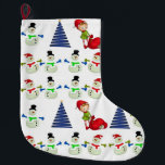 Grande Chaussette De Noël Christmas Stocker, Snowman<br><div class="desc">Stockage de Noël Ce stockage de Noël customisé est attrayant pour Père Noël de petits cadeaux. Quelque chose pour tous,  Maria lurdis afonso,  https://www.zazzle.com/succeedinbeautybarb</div>