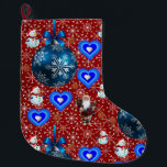Grande Chaussette De Noël Christmas Stocker, Snowman<br><div class="desc">Stockage de Noël Ce stockage de Noël customisé est attrayant pour Père Noël de petits cadeaux. Quelque chose pour tous,  Maria lurdis afonso,  https://www.zazzle.com/succeedinbeautybarb</div>