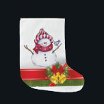 Grande Chaussette De Noël Christmas Stocker, Snowman<br><div class="desc">Stockage de Noël Ce stockage de Noël customisé est attrayant pour Père Noël de petits cadeaux. Quelque chose pour tous,  Maria lurdis afonso,  https://www.zazzle.com/succeedinbeautybarb</div>