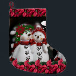 Grande Chaussette De Noël Christmas Stocker, Snowman<br><div class="desc">Stockage de Noël Ce stockage de Noël customisé est attrayant pour Père Noël de petits cadeaux. Quelque chose pour tous,  Maria lurdis afonso,  https://www.zazzle.com/succeedinbeautybarb</div>