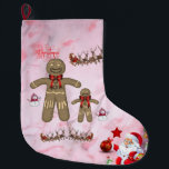 Grande Chaussette De Noël Christmas Stocker, Snowman Gingerbread Homme Elf<br><div class="desc">Stockage de Noël Ce stockage de Noël customisé est attrayant pour Père Noël de petits cadeaux. Quelque chose pour tous,  Maria lurdis afonso,  https://www.zazzle.com/succeedinbeautybarb</div>