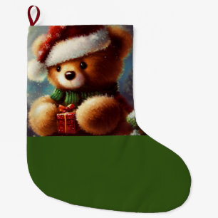 Grande Chaussette De Noël Christmas Teddy Bear 2