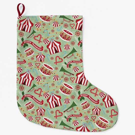Grande Chaussette De Noël Cirque de Noël (Devant)