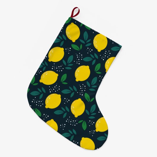 Grande Chaussette De Noël Citron (Devant (Accrochage))