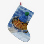 Grande Chaussette De Noël Citron et grenouille (Devant (Accrochage))