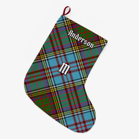 Grande Chaussette De Noël Clan Anderson Tartan Christmas Stocking (Devant (Accrochage))