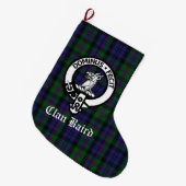 Grande Chaussette De Noël Clan Baird Crest Tartan personnalisable (Devant (Accrochage))