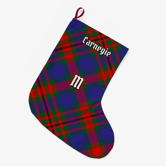 Grande Chaussette De Noël Clan Carnegie Tartan (Devant (Accrochage))