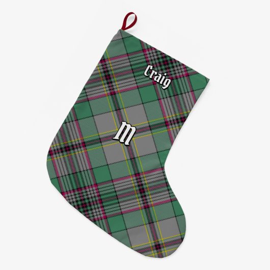 Grande Chaussette De Noël Clan Craig Tartan Christmas Stocking (Devant (Accrochage))