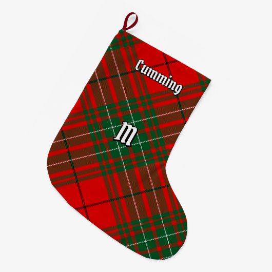 Grande Chaussette De Noël Clan Cumming Tartan (Devant (Accrochage))