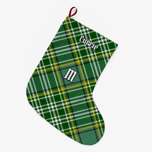 Grande Chaussette De Noël Clan Currie Tartan (Devant (Accrochage))