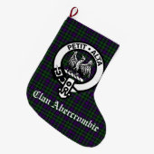 Grande Chaussette De Noël Clan écossais Abercrombie Crest & Tartan (Devant (Accrochage))