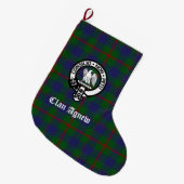Grande Chaussette De Noël Clan écossais Agnew Crest & Tartan (Devant (Accrochage))