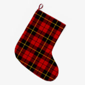 Grande Chaussette De Noël Clan écossais Wallace Tartan Plaid (Devant (Accrochage))