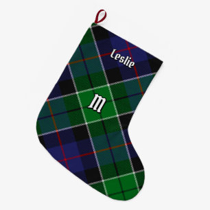 Grande Chaussette De Noël Clan Leslie Chasse Tartan
