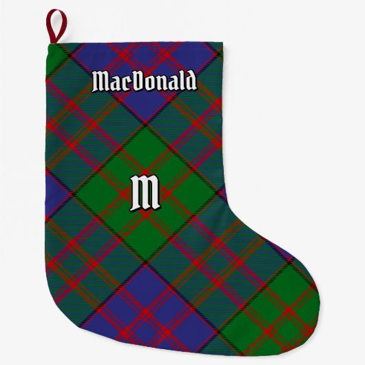 Grande Chaussette De Noël Clan MacDonald Tartan Noël Stocking (Devant)