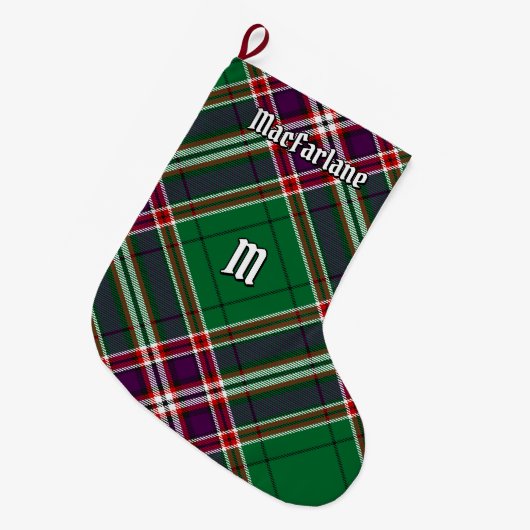 Grande Chaussette De Noël Clan MacFarlane Chasse moderne Tartan (Devant (Accrochage))
