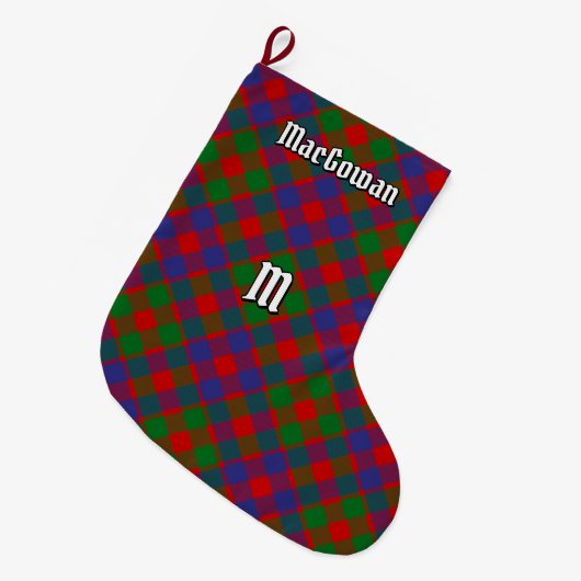 Grande Chaussette De Noël Clan MacGowan Tartan (Devant (Accrochage))
