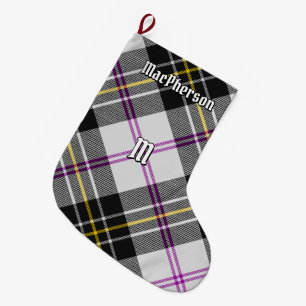 Grande Chaussette De Noël Clan MacPherson robe Tartan Noël Stocking