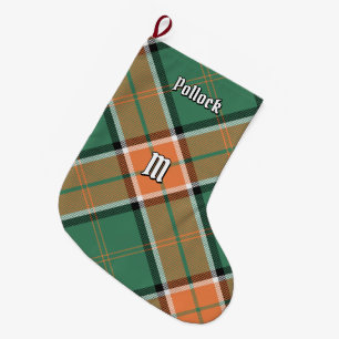 Grande Chaussette De Noël Clan Pollock Tartan Christmas Stocking
