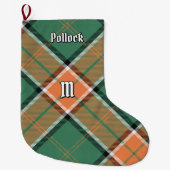 Grande Chaussette De Noël Clan Pollock Tartan Christmas Stocking (Devant)