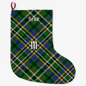 Grande Chaussette De Noël Clan Scott Green Tartan Noël Stocker (Devant)