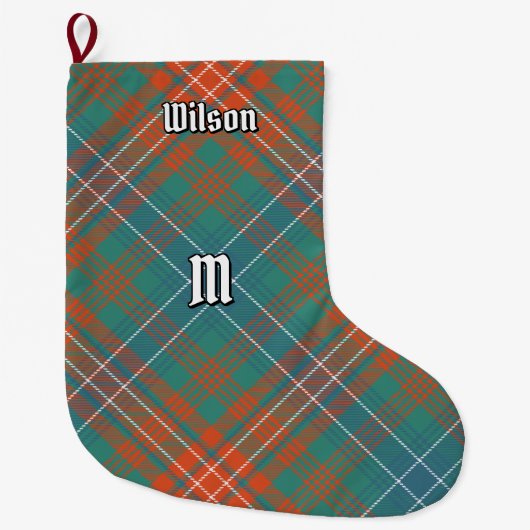 Grande Chaussette De Noël Clan Wilson Ancienne Tartan (Devant)