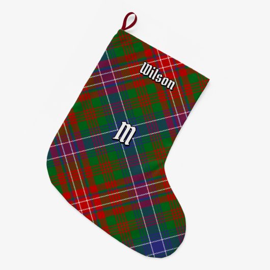Grande Chaussette De Noël Clan Wilson Modern Tartan (Devant (Accrochage))