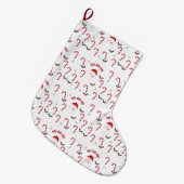 Grande Chaussette De Noël Classic Christmas Candy Cane (Devant (Accrochage))