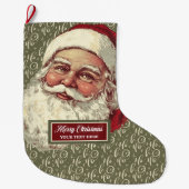 Grande Chaussette De Noël Classic Old-Fashioned Père Noël Noël Stocking (Devant)