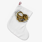 Grande Chaussette De Noël Coeur vapeur avec un manomètre (Devant (Accrochage))