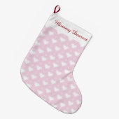 Grande Chaussette De Noël Coeurs en pastel de Valentine (Devant (Accrochage))