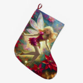 Grande Chaussette De Noël Collection de fées de Noël - Cheveux blond or pâle (Devant (Accrochage))