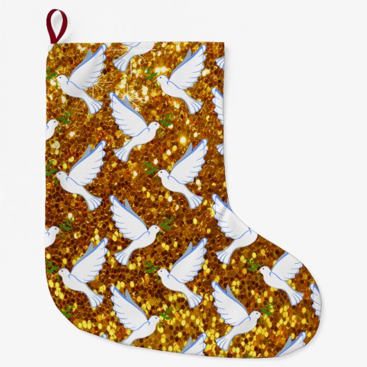 Grande Chaussette De Noël Colombes (Devant)