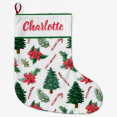 Grande Chaussette De Noël Colorful Holiday Pattern | Christmas Stocking (Devant)