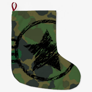Grande Chaussette De Noël conception du camouflage militaire
