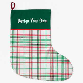 Grande Chaussette De Noël Concevez votre propre chèque de fête
