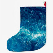 Grande Chaussette De Noël cool Beach surf Père Noël Small  (Dos)