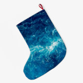 Grande Chaussette De Noël cool Beach surf Père Noël Small  (Dos (Accrochage))